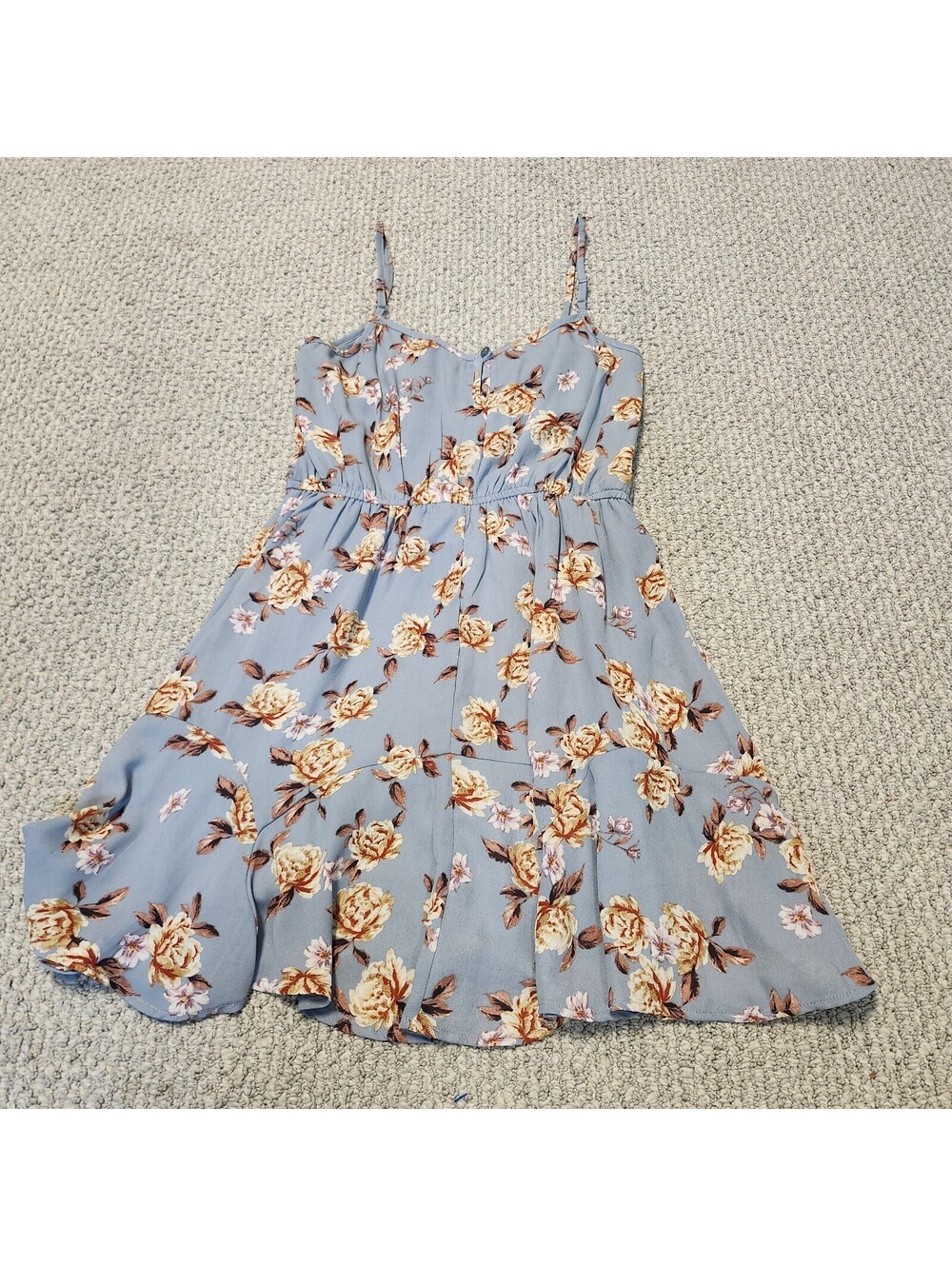 Three Pink Hearts Floral Spaghetti Strap Dress Size Small
